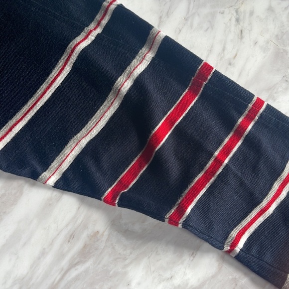 Balenciaga striped long sleeve polo shirt in navy, red, black and tan - small - Picture 5 of 12